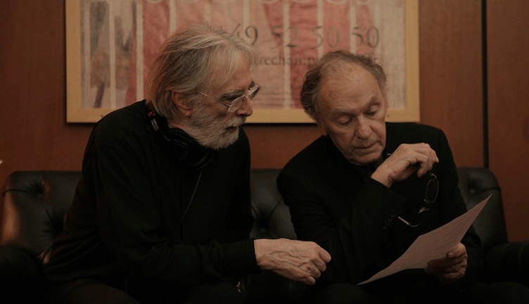 Michael Haneke y Jean-Louis Trintignant