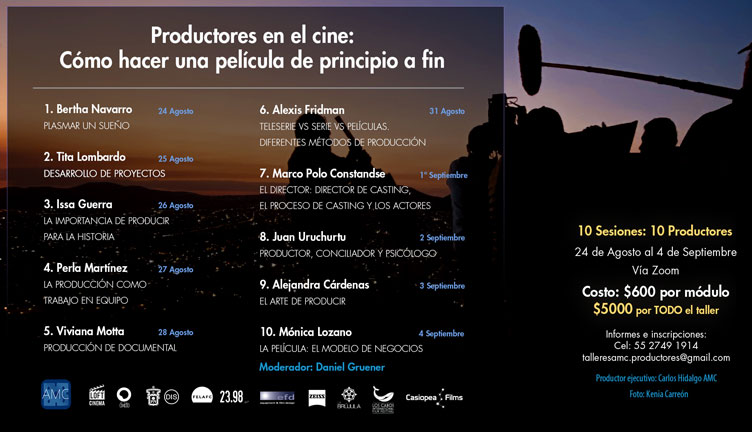 La AMC y el FICM te invitan al taller "Productores en el cine: Cómo hacer una película de principio a fin"