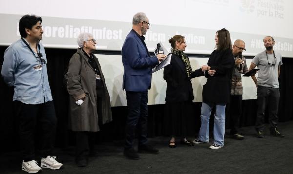 Marie-Pierre Macia, Jonathan Romney, Daniela Michel, Amila Ramovic y Carlos Reygada