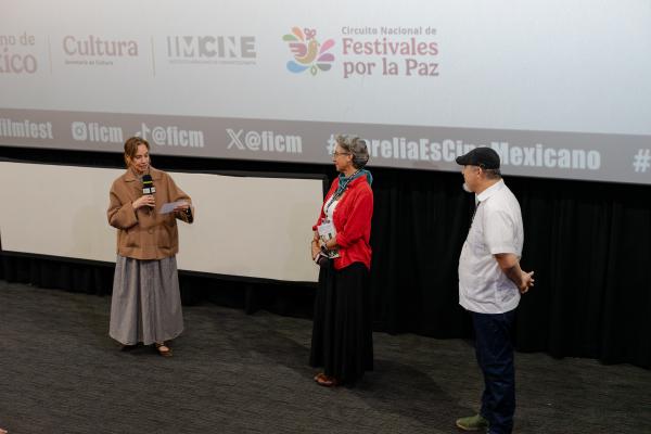 Daniela Michel, Eva Bodenstedt y Segio Gutiérrez 