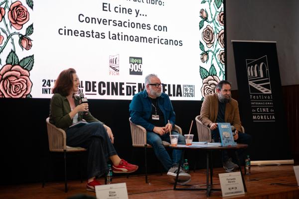 Elisa Miller, Fernando Moreno y Tomás Barreiro